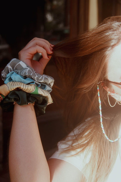 Butterfly Meadow Satin Scrunchie