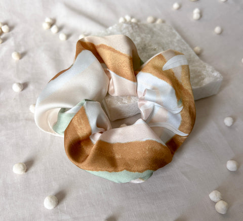Muted Mirage Satin Scrunchie