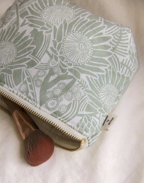 Cosmetic Bag | Sage Protea