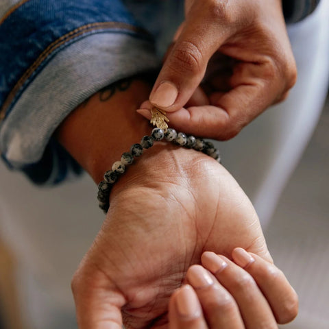 Aromatherapy Bracelet with Protea Charm