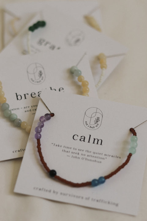 not i but we calm bracelet close up