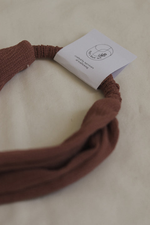 Textured Mauve Headband