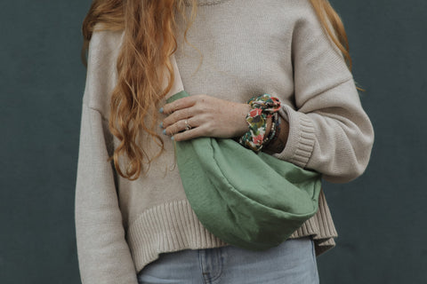 Crossbody Bag – Sage Linen