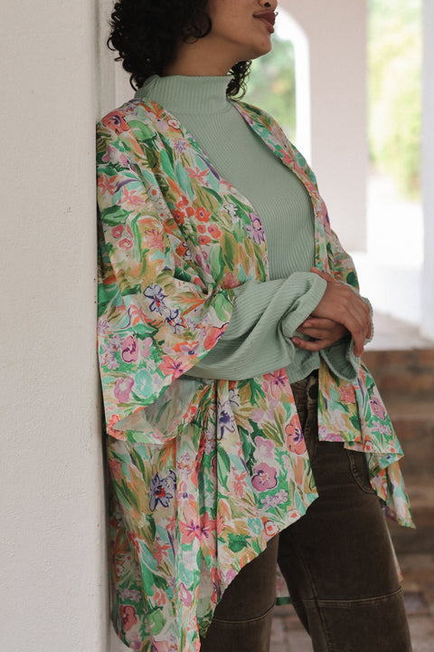 woman wearing kimono