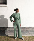 Aquamarine Knit Sweater with matching knit pants