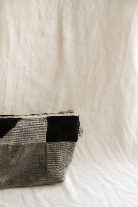 Cosmetic Bag | Charcoal Colorblocks