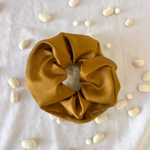Gold Satin Scrunchie