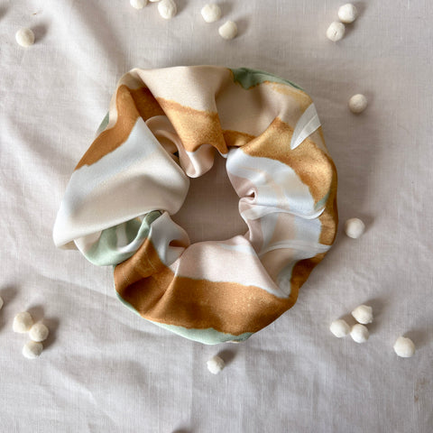Muted Mirage Satin Scrunchie