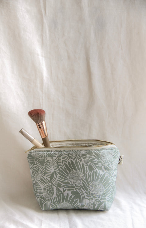 Cosmetic Bag | Sage Protea