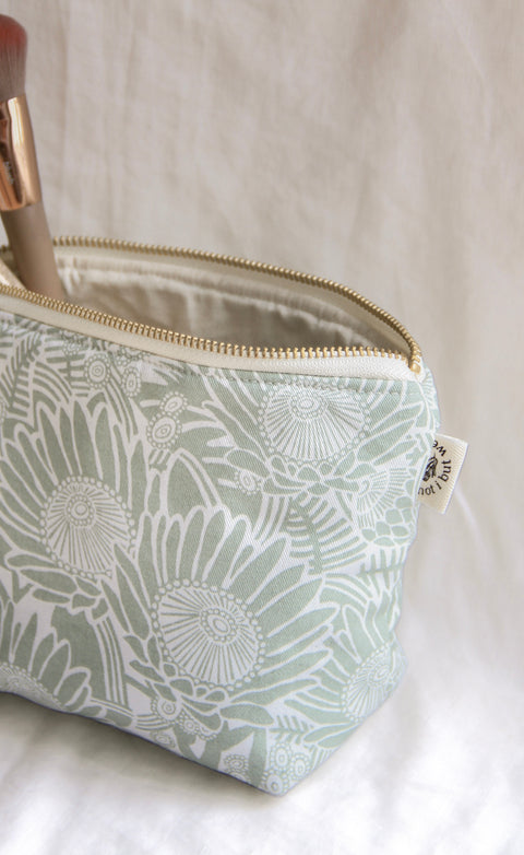 Cosmetic Bag | Sage Protea
