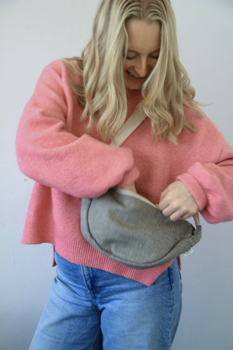 Crossbody Bag | Woven Ecru
