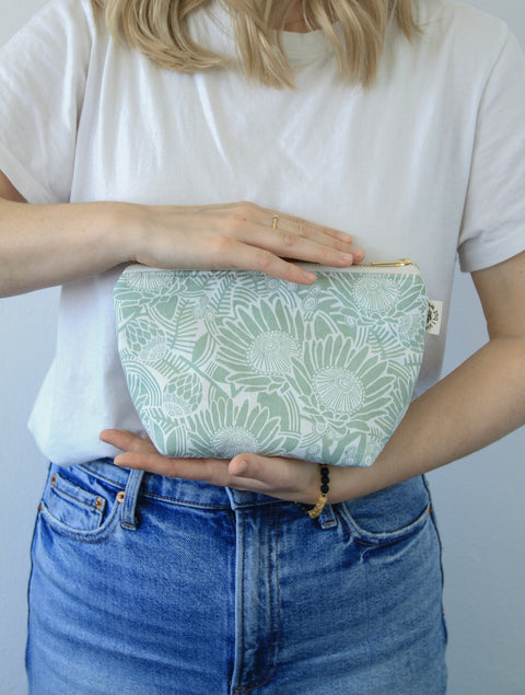 Cosmetic Bag | Sage Protea