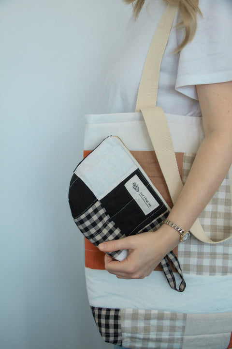 Patchwork Quilted Tote Bag | Cherry + Gingham