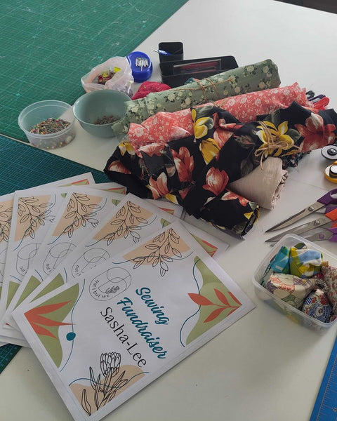 Sewing Materials prepared for course participants