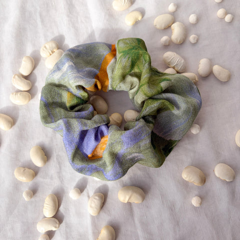 Autumn Watercolor Scrunchie