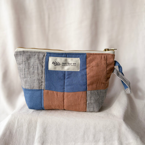 Patchwork Quilted Cosmetic Pouch