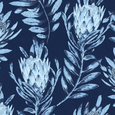 blue protea bowl cover fabric
