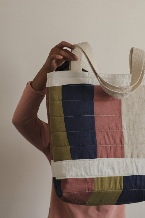Patchwork Quilted Tote Bag