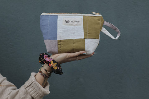 Patchwork Quilted Cosmetic Pouch