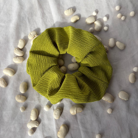 Lime Woven Scrunchie