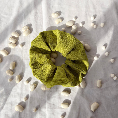 Lime Woven Scrunchie
