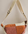 mauve-rust-crossbody-bag on white background