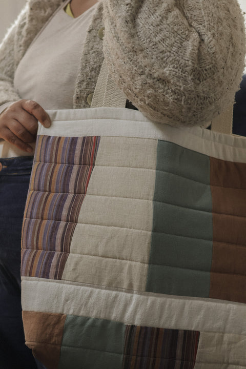 Patchwork Quilted Tote Bag