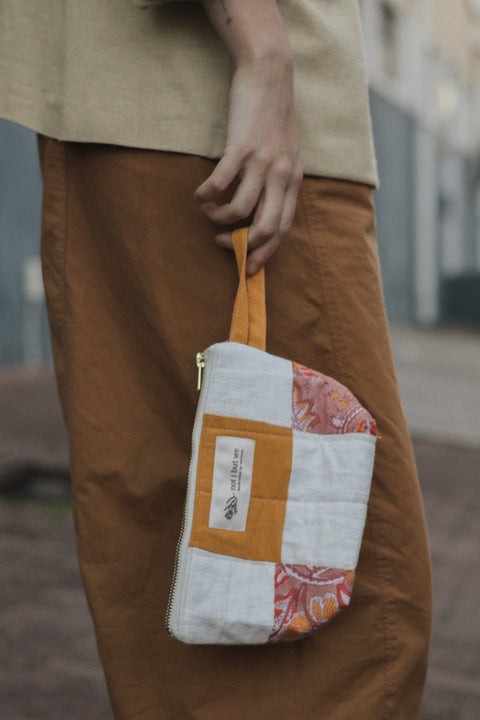 Patchwork Quilted Cosmetic Pouch