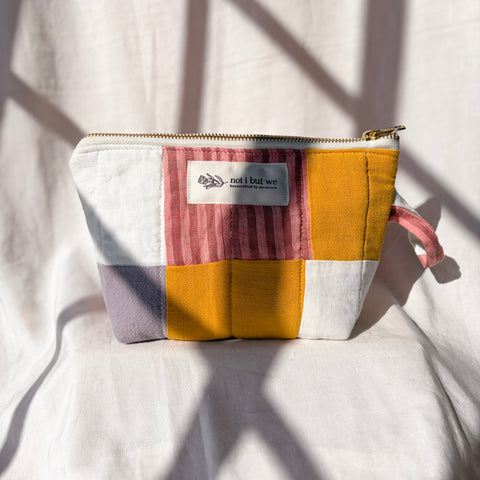 Patchwork Quilted Cosmetic Pouch