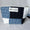 Patchwork pouch with blue and white checkered pattern and 'not i but we' label