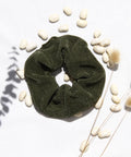 olive-satin-plisse-scrunchie