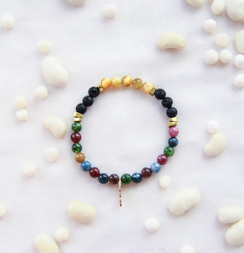 Aromatherapy Bracelet with Protea Charm